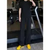Calça Reta de Cor Sólida Elegante Simples Americana Masculina para Primavera e Outono Moda Versátil Sem Passar Calça Longa