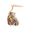 Casal de Ouriços Desenho Animado em Latão Escultura de Animal Sólido de Cobre Artesanato Decoração de Casa Ornamento para Animal de Estimação de Chá Peça de Cobre Vintage