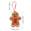 Colgante Decorativo de Hombre de Jengibre Nuevo Navideño Transfronterizo con 26 Letras Colgante para Árbol de Navidad Accesorios para Decoración de Escena Festiva