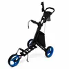 Carro para Bolsa de Golf, Carrito Plegable de Aleación de Aluminio con Tres Ruedas, Carrito de Golf Portátil, Suministros para Campo de Golf