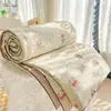 Colcha de Verano Ligera de Gasa Arrugada de Algodón Lavado Fresco Estilo Ins Clase A para Dormitorio de Estudiante Núcleo Delgado de Colcha Refrigerante para Verano con Aire Acondicionado
