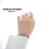 Pulsera estilo coreano ins diseño de moda azul claro para mujer textura epoxi irregular nicho accesorios de alto sentido pulsera