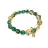 Pulsera nueva de cuentas de vidrio con lámina de oro, pulsera de hilo de cuentas de vidrio craquelado, suministro en vivo