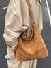 Bolsa Texturizada Matte Retrô Transfronteiriça Novo Estilo 2025 Bolsa de Ombro Único Transversal Bolsa de Braço Tote Bolsa Grande Capacidade Feminina