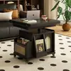 Mesa de Centro Levadiça, Carrinho Móvel Dobrável, Mesa de Chá, Mesa de Jantar Multifuncional para Sala de Estar de Apartamento Pequeno