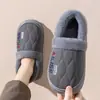 Chinelos de algodão masculinos 2026 novo outono e inverno antiderrapantes quentes para interior casa sola grossa antiderrapantes chinelos de algodão para uso externo