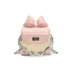 Bolso Cuadrado Pequeño de Moda Portátil con Lazo para Mujer Verano 2025 Simple Estilo Coreano Ins Bolso de Hombro Bolso Cruzado con Cadena para Mujer