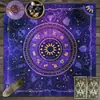 Toalha de Mesa Tarot Céu Estrelado Tarot Fase da Lua Toalha de Mesa Decorativa Jogo de Tabuleiro Jogo de Cartas Jogo de Shuffleboard Decoração Toalha de Mesa Tarot