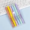 Conjunto de Canetas Iluminadoras Macaron, Marcadores de Alto Valor para Diário e Rabiscos de Estudantes, Marcadores Coloridos de Grande Capacidade Protetores para os Olhos
