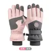 Guantes de Invierno para Mujer 2025 Estilo Nuevo, Forrados de Felpa, Engrosados, Cálidos, a Prueba de Frío, Compatibles con Pantalla Táctil, Guantes a Prueba de Viento para Hombre para Esquiar y Vehículos Eléctricos