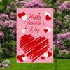 Bandera de jardín de San Valentín transfronteriza, nueva, decoración para fiesta al aire libre, bandera de patio, impresión de lino, bandera de doble cara al por mayor