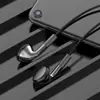 Venta al por mayor de fábrica audífonos de cable plano para teléfono móvil Android Apple Tipo-c con control de cable para llamadas, subwoofer, tipo intraauricular