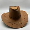 Chapéu cowboy western unissex de aba larga, best-seller transfronteiriço para atividades ao ar livre, proteção solar, chapéu de praia, chapéu de sol para viagens de verão, moderno