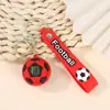 Nuevo Llavero Creativo de Goma Suave de Balón de Fútbol Moda Transfronteriza Colgante Pequeño Exquisito para Bolso de Coche Llave de Coche Fabricante Wholesale