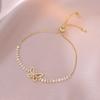 Collar para Mujer, Estilo Celebridad de Internet Europeo y Americano, Conjunto de Accesorios Giratorio de Flor de Girasol con Circonita Transfronterizo, Cadena para Clavícula Giratoria de 360 Grados