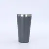 Taza de café simple multicolor de 16 oz, taza de acero inoxidable 304 de doble capa con aislamiento al vacío, taza portátil para coche al aire libre
