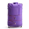 Bolsa de Transporte Aéreo com Roda Universal Atualizada de 24 polegadas, Grande Capacidade, Roda Dobrável Telescópica, Bolsa para Mudança Internacional e Viagem