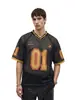 Ropa para Hombre Jie Zhan Camiseta Deportiva de Punto con Estampado Digital 2026 Comercio Exterior Transfronterizo Europea y Americana Holgada Cuello en V