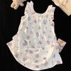Pijamas para Niñas Traje de Verano Fino 2025 Nuevo Lindo Ropa para el Hogar Pijama Chaleco Aire Acondicionado Nubes Algodón