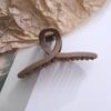 Pinza Simple Texturizada de Aleación de 13.5cm de Gran Tamaño para Adulto para Mujer Elegante Combinable Curry Leche Pinza Tiburón
