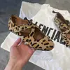 Versão em couro~Sapatos Mary Jane com estampa de leopardo para mulheres, estilo coreano, com tira cruzada, baixos, sapatilhas de corte raso, sapatos de salto único confortáveis e versáteis