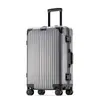 Estuche de Viaje Completo Engrosado de Aleación de Aluminio y Magnesio Estuche con Ruedas Estuche de Metal para Equipaje de Mujer Estuche de Tablero de Jabalí de 20 Pulgadas para Hombre Maleta Caja con Contraseña
