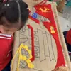 Jardín de Infantes Clase Media Área de Tejido Material Área de la Esquina Grande Actividad Bordado de Cáñamo Montessori Espina Juguete Didáctico Hecho por Uno Mismo Tour