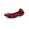 Atmósfera francesa zapato de salón estilo ballet con lazo de cuero suave para mujer tacón grueso 2026 Otoño cuero genuino suela blanda zapatos tipo rollo de huevo
