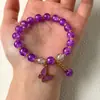 Pulseira de Cristal com Franjas Estilo Chinês Tendência, Nova Pulseira Robusta de Pedras Preciosas que Atrai Riqueza e Boa Sorte, Joia Cultural e Criativa Popular em Áreas Turísticas