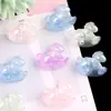 Colgante de Dibujos Animados 3D Estilo Ins para Carrusel Meteorito que Brilla en la Oscuridad Cuentas con Agujero Recto Cadena de Teléfono DIY Llavero Cadena de Bolso Accesorios