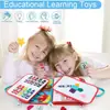 Materiales didácticos DIY Tablero de aprendizaje Montessori Educación temprana Bolsa de botones Niños Ropa de niños Botón Bolso de fieltro Tablero de actividades de aprendizaje