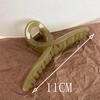 Pinça de Cabelo Elegante Grande de 13 cm com Garra Cruzada na Parte de Trás da Cabeça Cor de Gel Clípe de Tubarão Simples Acessório de Cabeça