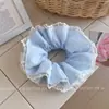 Estilo Coreano Adorno de Encaje Dulce Lazo para el Pelo de Intestino Grande para Mujeres Estilo Perezoso Lazo para el Pelo Cuerda para Moño Accesorios para el Cabello