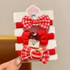 Goma para el Pelo Roja con Lazo para Niñas Pequeñas, Banda Elástica de Alta Elasticidad que No Daña el Cabello, Cuerda para el Pelo Accesorio para el Cabello Sanrio