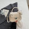 Bolsos Pequeños de Moda para Mujer 2025 Verano Nuevo Color Sólido Moda Fresca Chica Hombro Cruzado Bolso Cuadrado Pequeño Moderno