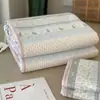 Exportado a Corea, Juego de Tres Piezas de Cubre Cama de Algodón Doble Cara, Colcha de Algodón Acolchada de Cuatro Estaciones Antideslizante Libre de Arrugas, Colchoneta de Tatami