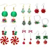 Set de Aretes Navideños Europeos y Americanos de Venta Cruzada con Campana, Alce y Copo de Nieve, Aretes Lindos, Aretes para Fiesta Navideña