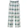 En stock 7A fabricante 40 unidades doble cara 210g pantalones de pijama para hombre, nuevos pantalones largos casuales a cuadros de otoño, pantalones para casa disponibles