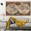 Pôster Pintura em Tela Mapa Mundi Globo Retrô Arte de Parede Sala de Estar Pintura Decorativa Moderna