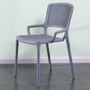 Silla de Plástico Hogareña Simple Correa Trasera Reposabrazos Silla Fresca Adulto Engrosada Mesa y Silla de Comedor para Exteriores Silla de Comedor Nórdica