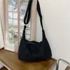 Bolso Tote Vintage de Gran Capacidad para Debajo de la Axila para Mujer, Moda Estilo Mori Nuevo Otoño Color Sólido Ligero de Moda Bolso de Hombro Único Cruzado