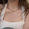 Collar de mariposa con esmalte de gota del mismo estilo de Little Red Book para mujer, nuevo diseño de nicho de moda que combina con todo, cadena de clavícula de estilo frío