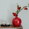 Flores Artificiales Flores Falsas Adornos de Flor de Granada Ramas de Fruta de Caqui Flores Secas Sala de Estar Entrada Mesa de Comedor Floricultura Flores Decorativas