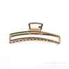 Pinza de Tiburón Metálica Rectangular Grande Transfronteriza Pinza para el Cabello Coreana Simple Elegante Accesorio para el Cabello para la Parte Posterior de la Cabeza