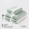 Toalha de Banho Antibacteriana de Veludo Coral, Toalha Gradiente Ondas d'Água, Toalha de Banho Grossa para Adulto, Toalha de Rosto Macia Absorvente Venda por Atacado