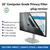 Protector de Pantalla de Privacidad Mate Ag Antirreflejante Clip-On para Computadora de Escritorio Más Vendido Transfronterizo, Antirreflectante, Sin Líneas Verticales
