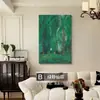 Sala de Estar Estilo Francês com Creme Pintura de Parede Decorativa Pintura Curativa Verde Fundo do Sofá Parede Decorativa Sentido Avançado Mural de Restaurante