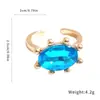 Anillo ovalado abierto de lujo ligero europeo y americano incrustado de diamantes, anillo dulce versátil de dopamina para el dedo índice, joyería nicho de alta gama