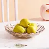 Plato de Fruta de Cristal para Sala de Estar Creativo para el Hogar Dulces Frutas Secas Plato de Fruta Estilo Europeo Cubo Grande para Fruta Recipiente para Fruta No