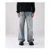 Jeans de Perna Larga Cleanfit Estilo Americano para Homens, Calças Longas Retas Soltas para Primavera e Outono, Calças Masculinas Elegantes e de Alta Qualidade Tendência